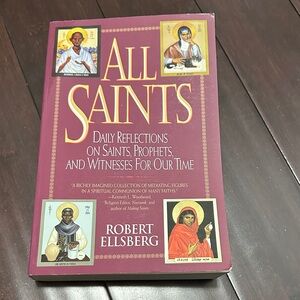 All Saints Spiritual Reflections Book with Burgundy Cover